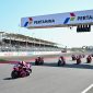 Para pembalap MotoGP selalu agresif saat start race di Pertamina Mandalika International Circuit, Lombok Tengah, Nusa Tenggara Barat, Minggu (29/9/2024).