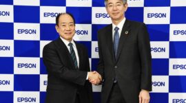 Yasunori Ogawa (kiri), Chairman dan Director, Seiko Epson Corporation dan Junkichi Yoshida (kanan), President and Representative Director, Chief Executive Officer, Seiko Epson Corporation. / foto ist