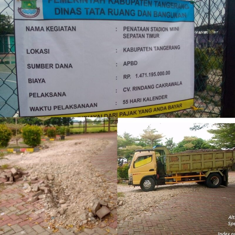Proyek Penataan Stadion Mini Sepatan Timur Rusak Jalan yang Sudah Baik, Ketua KOK: Saya Belum Tahu Karena Pelaksananya Belum Bertemu Saya