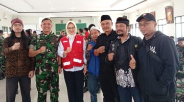 Dalam Rangka HUT Persit Ke-80 Yonkav 9/SDK Menggelar Acara Donor Darah Bersama Masyarakat Yang Mengusung Tema Kekeluargaan