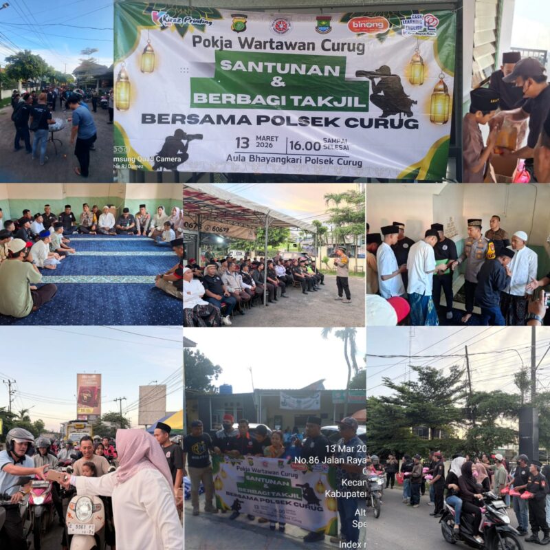 Perkuat Sinergi, Pokja Wartawan dan Polsek Curug Gelar Aksi Sosial Ramadhan
