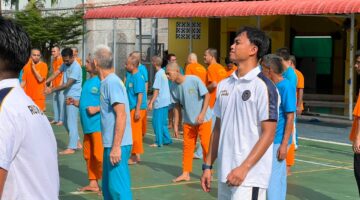Jumat Sehat Ceria, Rutan Batam Perkuat Kebugaran dan Kebersamaan Lewat Senam Bersama